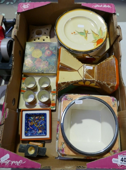 Appraisal: A collection of art deco style pottery items to include