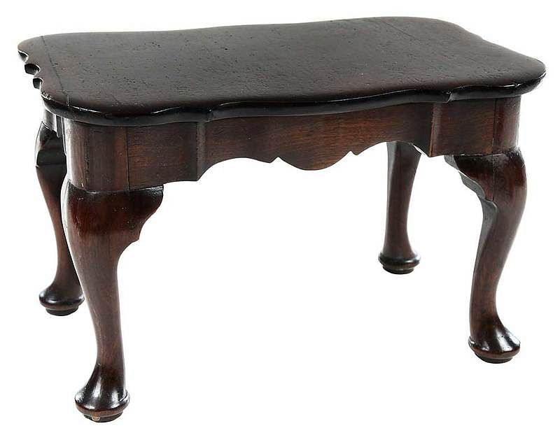 Appraisal: Baroque Mahogany Miniature Tea Table British Continental th th century