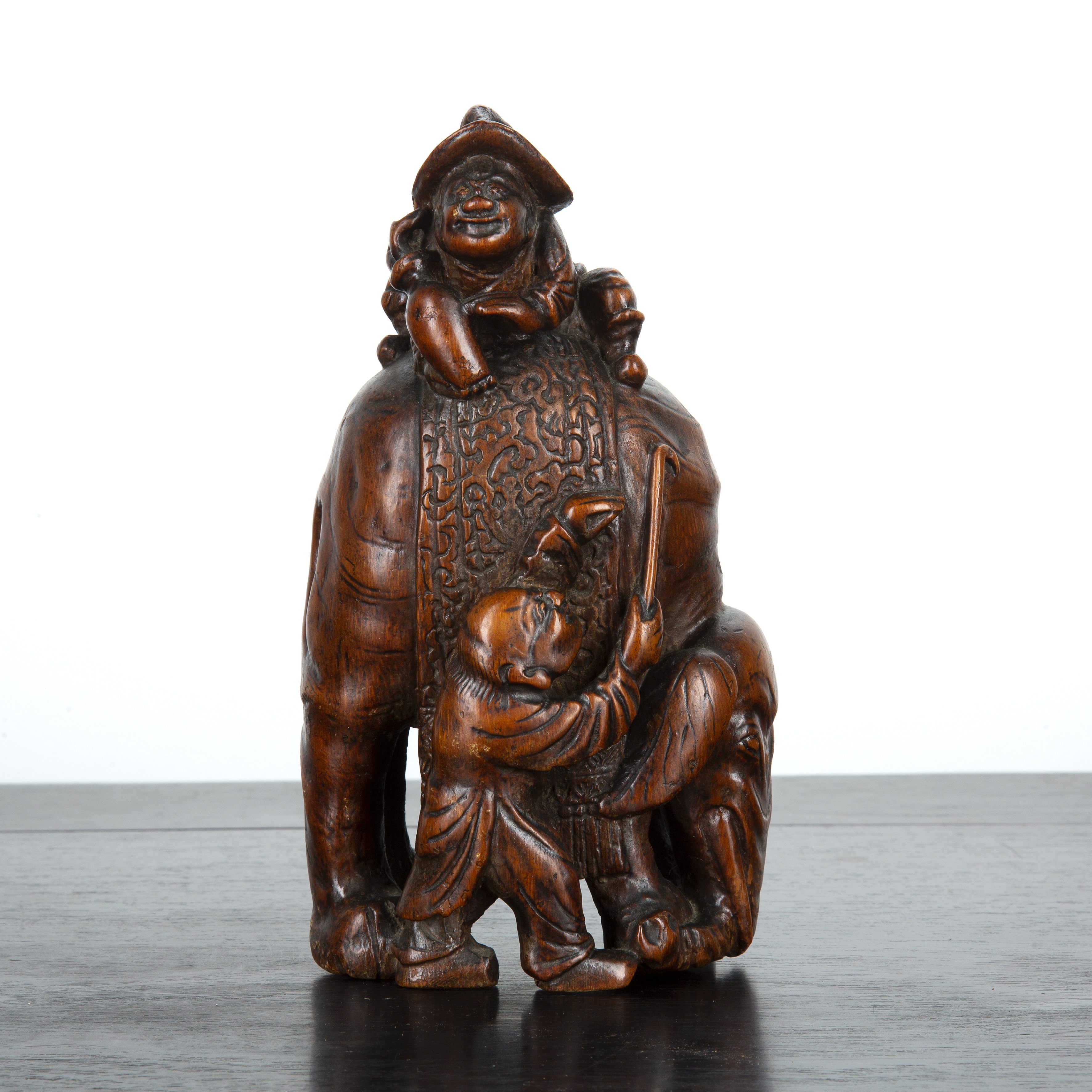 Appraisal: Bamboo carving of an elephantChinese th Century standing four square