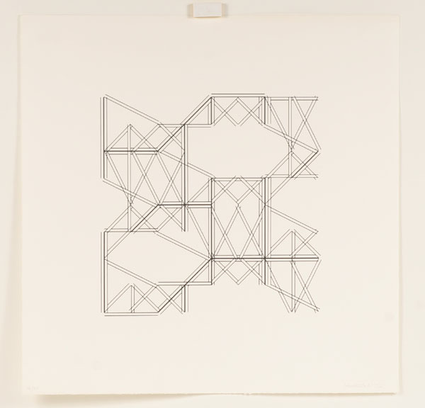 Appraisal: Kenneth Martin British - Minimalist composition Screenprint Pencil signed numbered