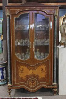 Appraisal: French Neoclassical style ormolu mounted vitrine French Neoclassical style ormolu