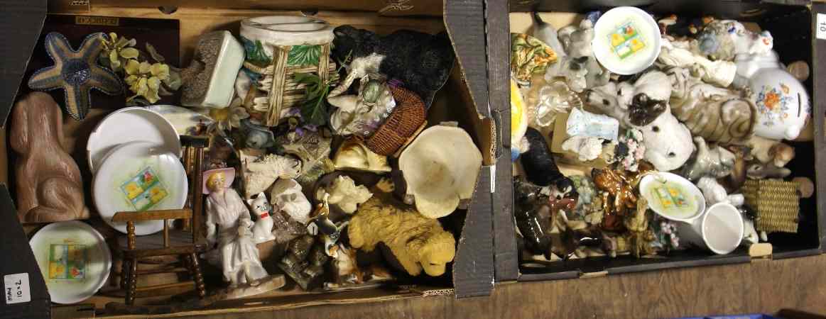 Appraisal: Two Trays of Mixed Giftware Pieces from Manufacturers such as