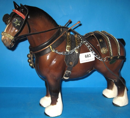 Appraisal: Beswick Shire Burnham Beauty With Full Harness