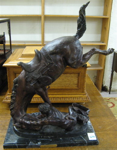 Appraisal: AFTER FREDERIC SACKRIDER REMINGTON American - Wicked Pony a patinated