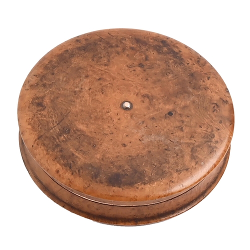 Appraisal: A French turned burr maple snuff box and cover c