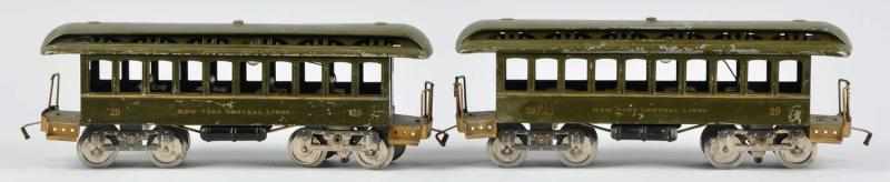 Appraisal: Pair of Lionel Standard Gauge No Day Coaches Description American