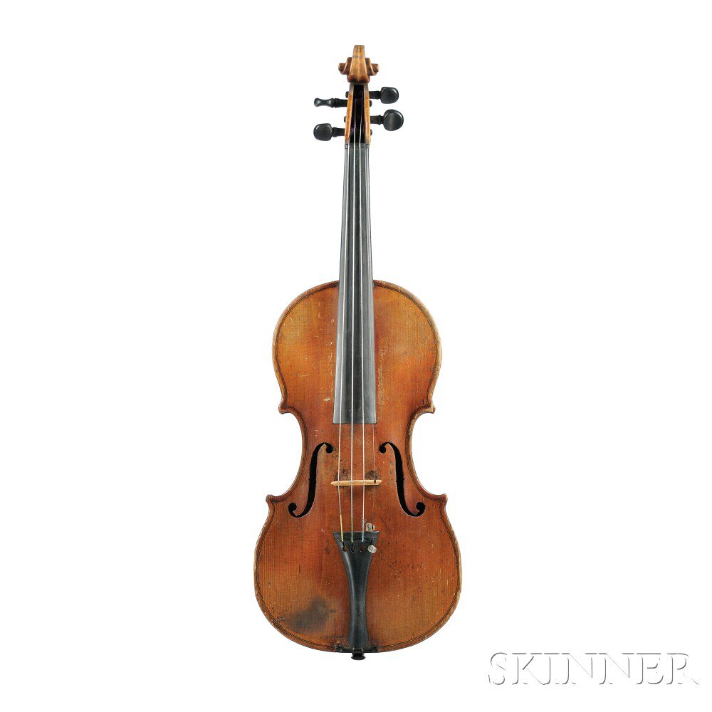 Appraisal: th Century Violin with partially legible label DE LA MAISON