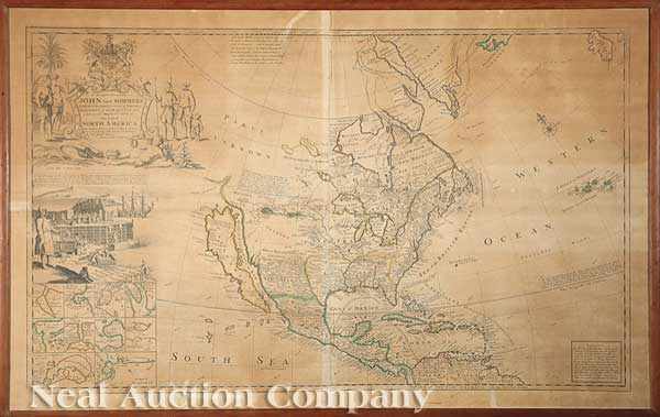 Appraisal: Herman Moll Dutch English - Map of North America According