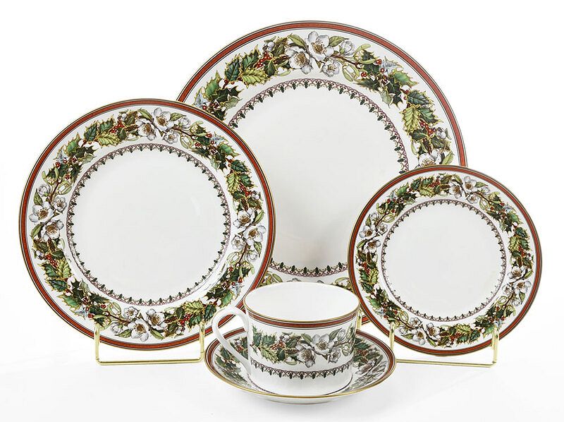 Appraisal: Spode Christmas Rose China Service for Nine British pieces including