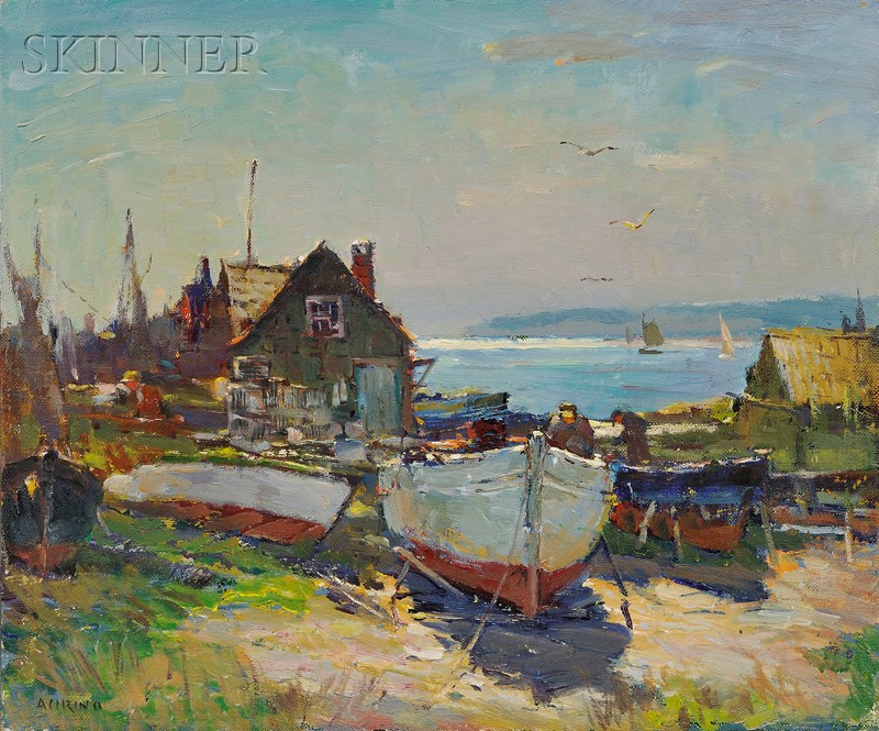 Appraisal: Antonio Cirino American - Fishermen on the Coast Signed A