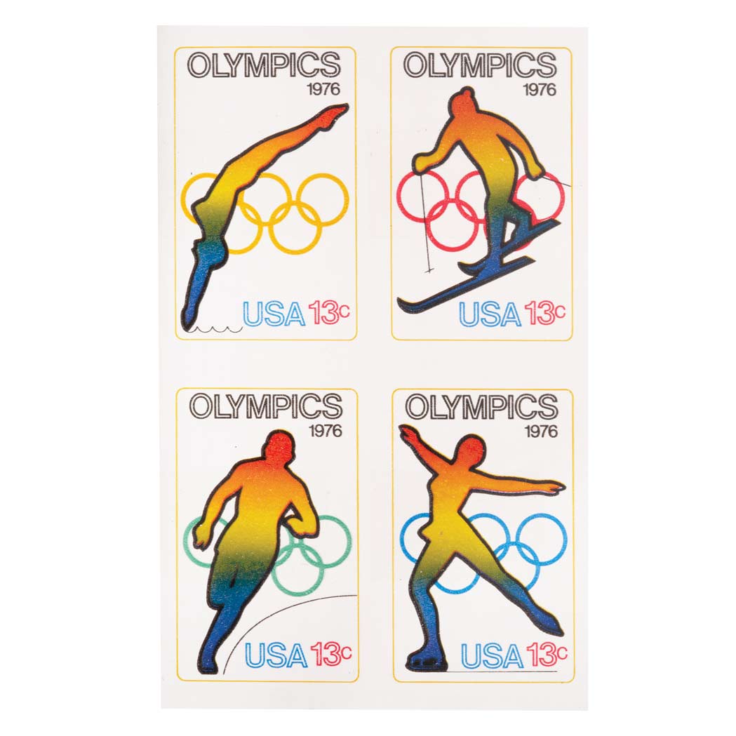 Appraisal: c Olympics IMPERFORATE Block of Four Scott No - b