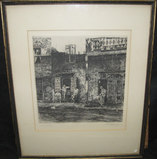 Appraisal: Philip Kappel American - Vieux Carre New Orleans etching ca