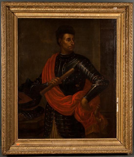 Appraisal: Italian School th century Portrait of Niccolo da Tolentino oil