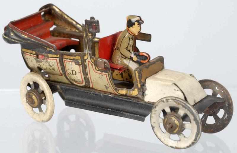 Appraisal: Tin Litho Taxi Penny Toy German Marked JD on back