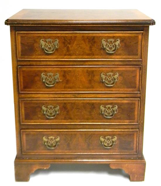 Appraisal: Nicholas James Ltd Sarasota FL Georgian style diminutive chest burl