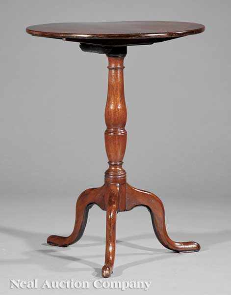 Appraisal: A George III Mahogany Tilt-Top Tea Table th c vasiform