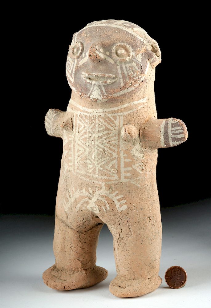 Appraisal: Chancay Pottery Standing Female Figure Pre-Columbian Central Coast Peru Chancay