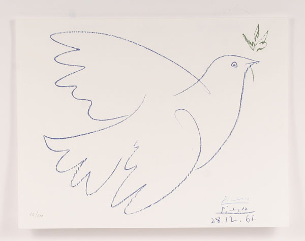 Appraisal: Pablo Picasso Spanish - Dove of Peace lithograph x signed