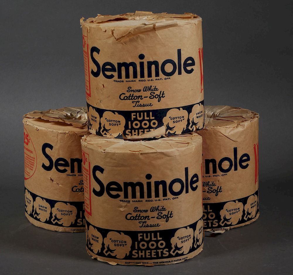 Appraisal: s SEMINOLE Toilet Paper rolls Organic toilet paper unbleached unwiped