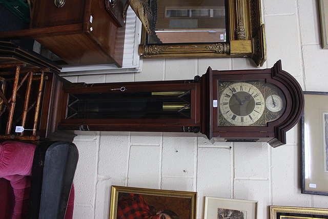 Appraisal: A TH CENTURY LONGCASE CLOCK the brass and silvered dial