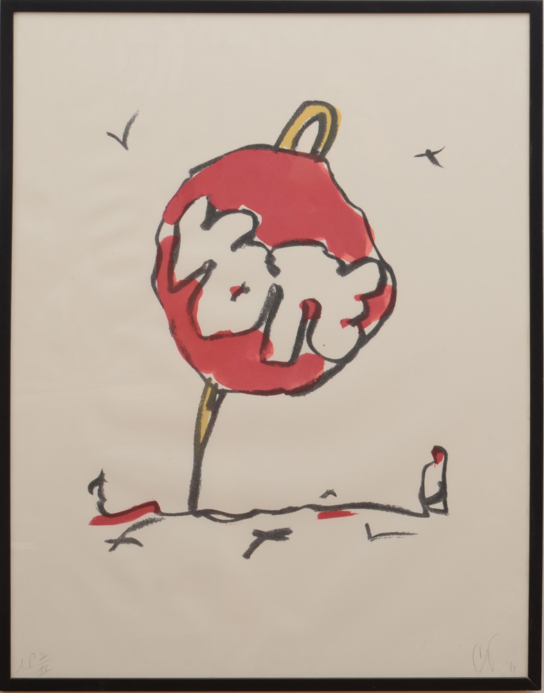 Appraisal: CLAES OLDENBURG b VOTE BUTTON Offset lithograph in colors on