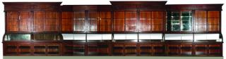 Appraisal: th c mahogany pharmacy cabinet long Late th century pharmacy