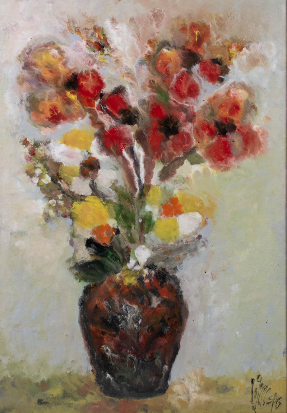 Appraisal: STEPHANE STEFANOS GEORGALIDIS LE GREC GREEK - FLORAL STILL LIFE