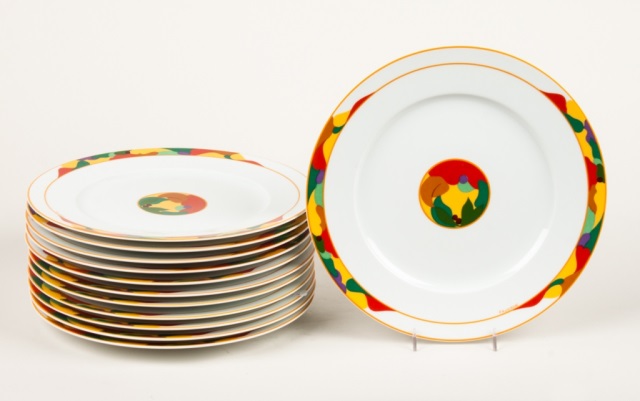 Appraisal: Limoges Fauchon service dinner plates in Diam