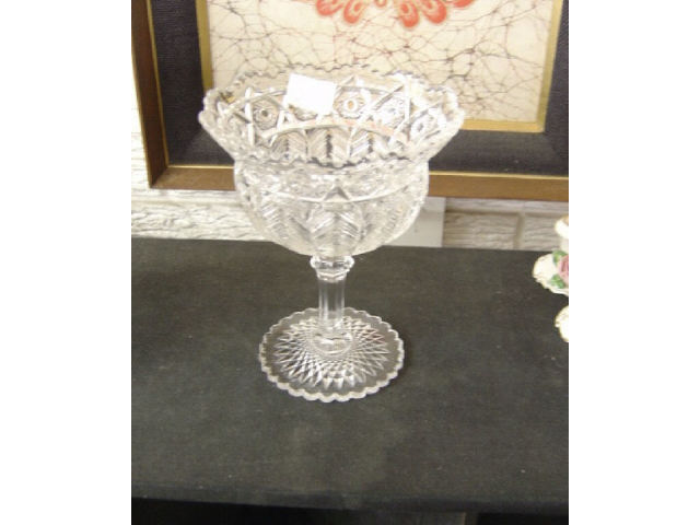 Appraisal: PRESSED GLASS COMPOTE