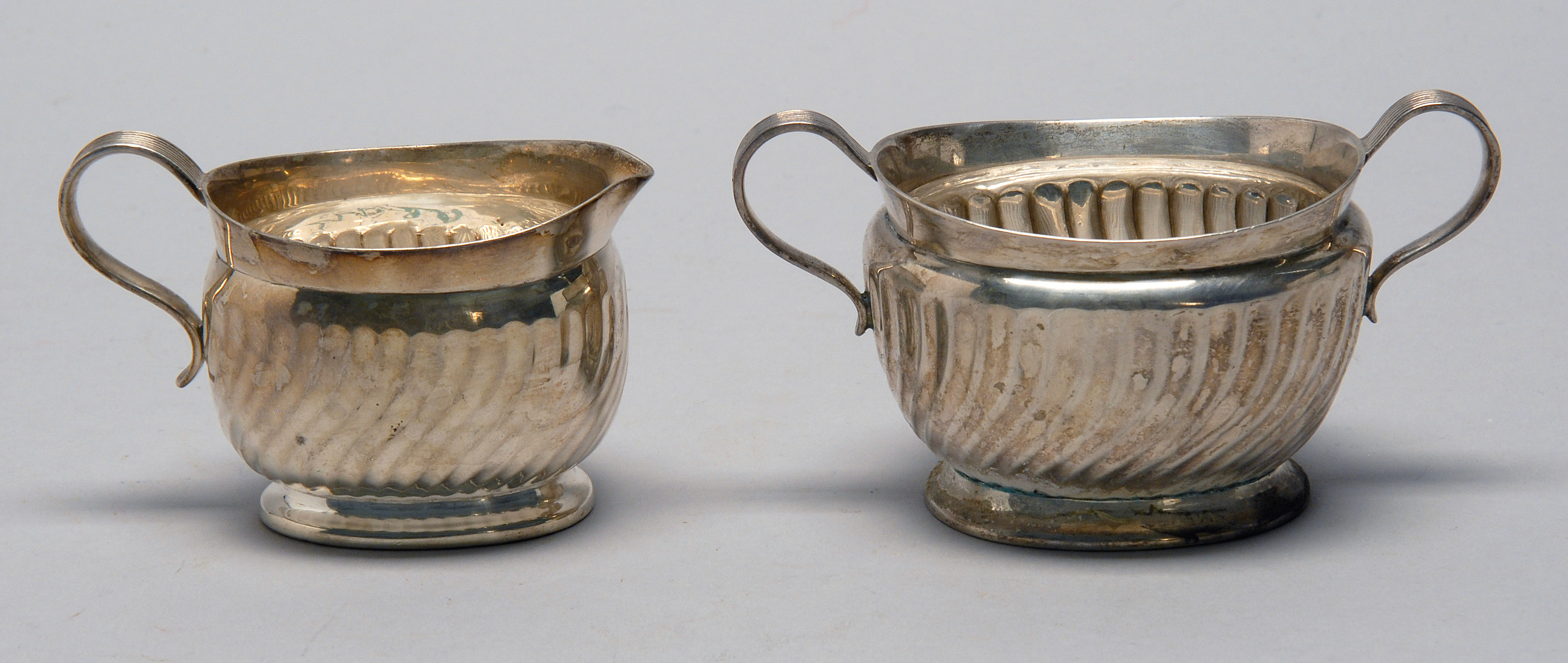 Appraisal: TIFFANY CO STERLING SILVER CREAMER AND OPEN SUGAR New York