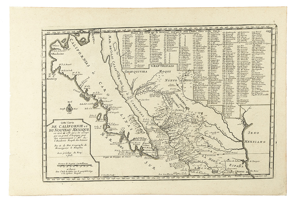 Appraisal: CALIFORNIA Fer Nicolas de Cette Carte de Californie et du