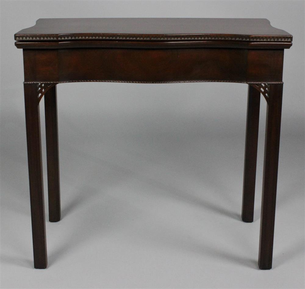 Appraisal: KITTINGER COLONIAL WILLIAMSBURG CW CHIPPENDALE STYLE CARVED MAHOGANY CARD TABLE