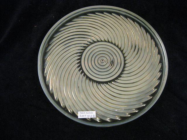 Appraisal: Opalescent Art Glass Round Tray swirl decor