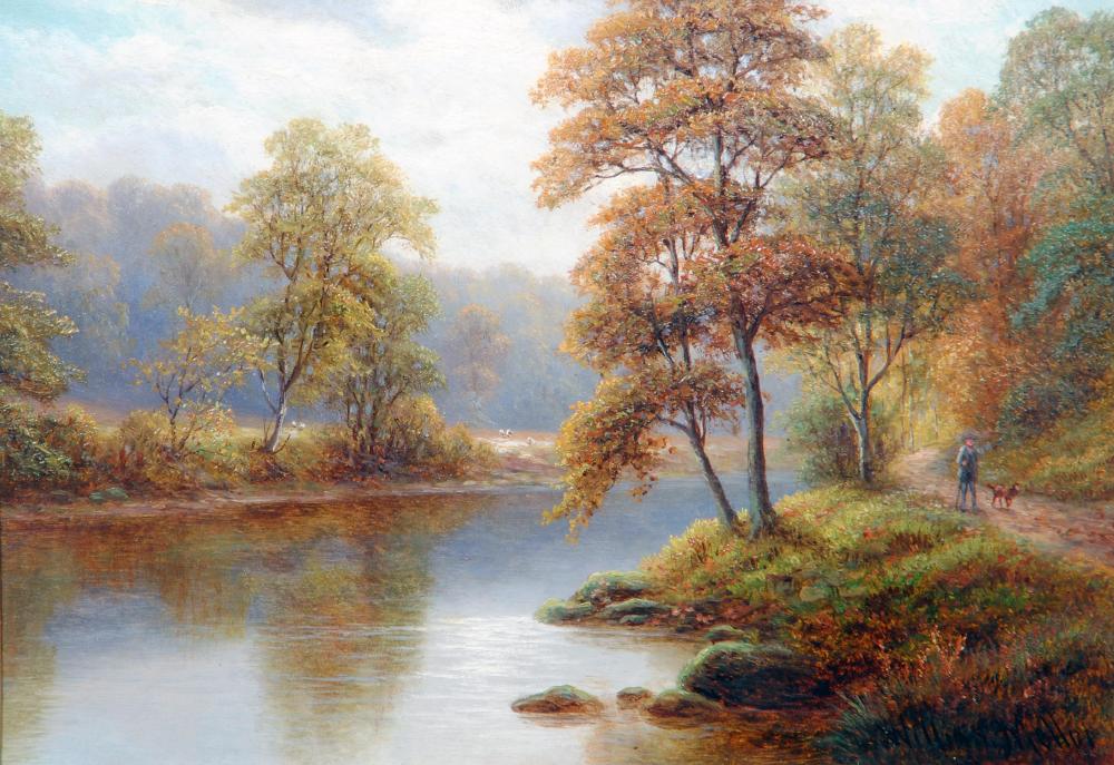 Appraisal: WILLIAM MELLOR - The Wharfe Bolton Woods oil on board