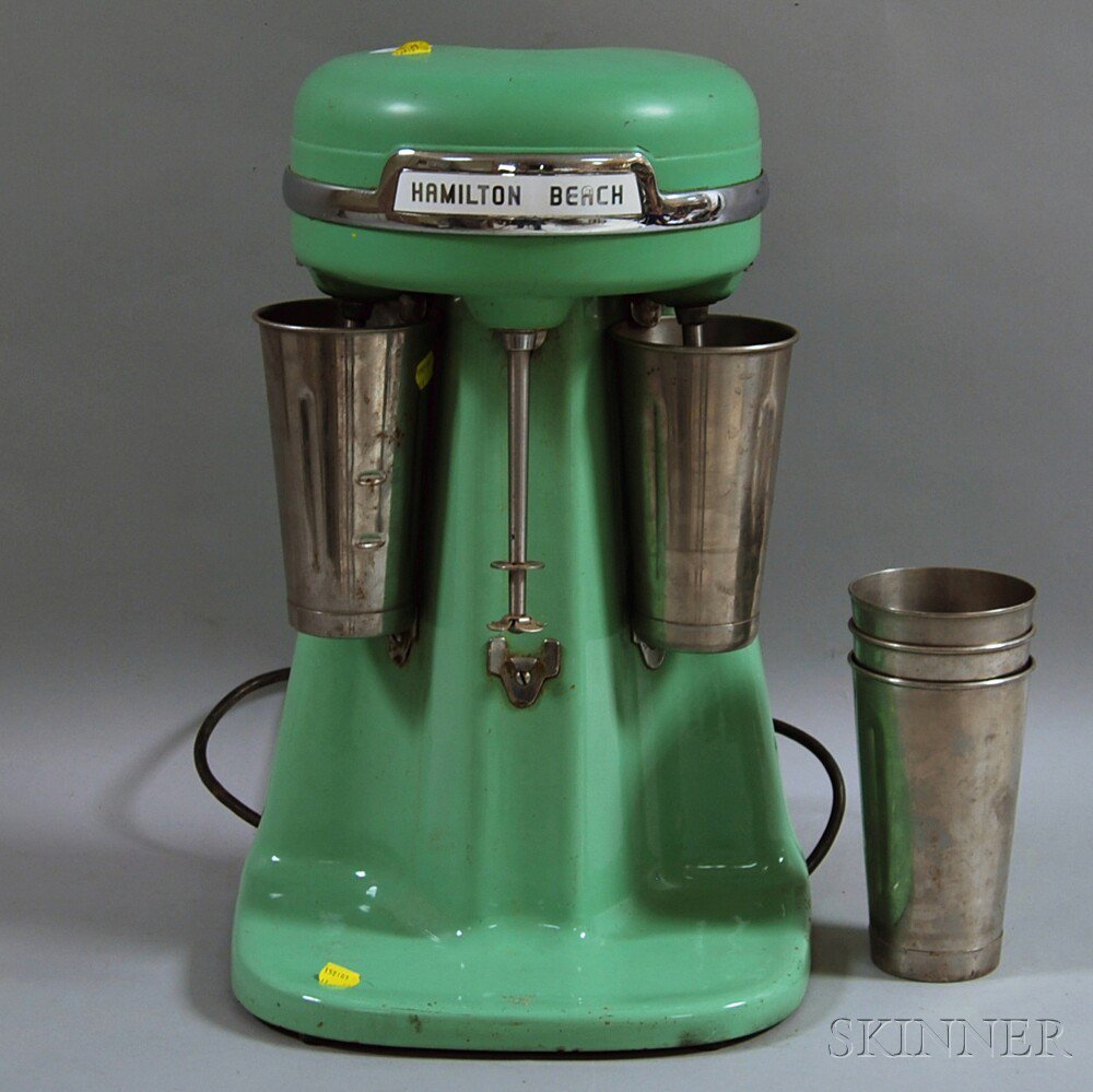 Appraisal: Green Hamilton Beach Triple Mixer mid- th century ht in