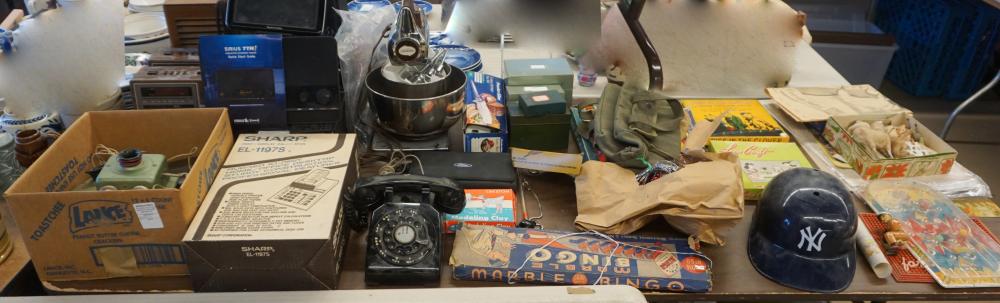 Appraisal: Group with Sunbeam Mixer Vintage Board Games Telephone and Other