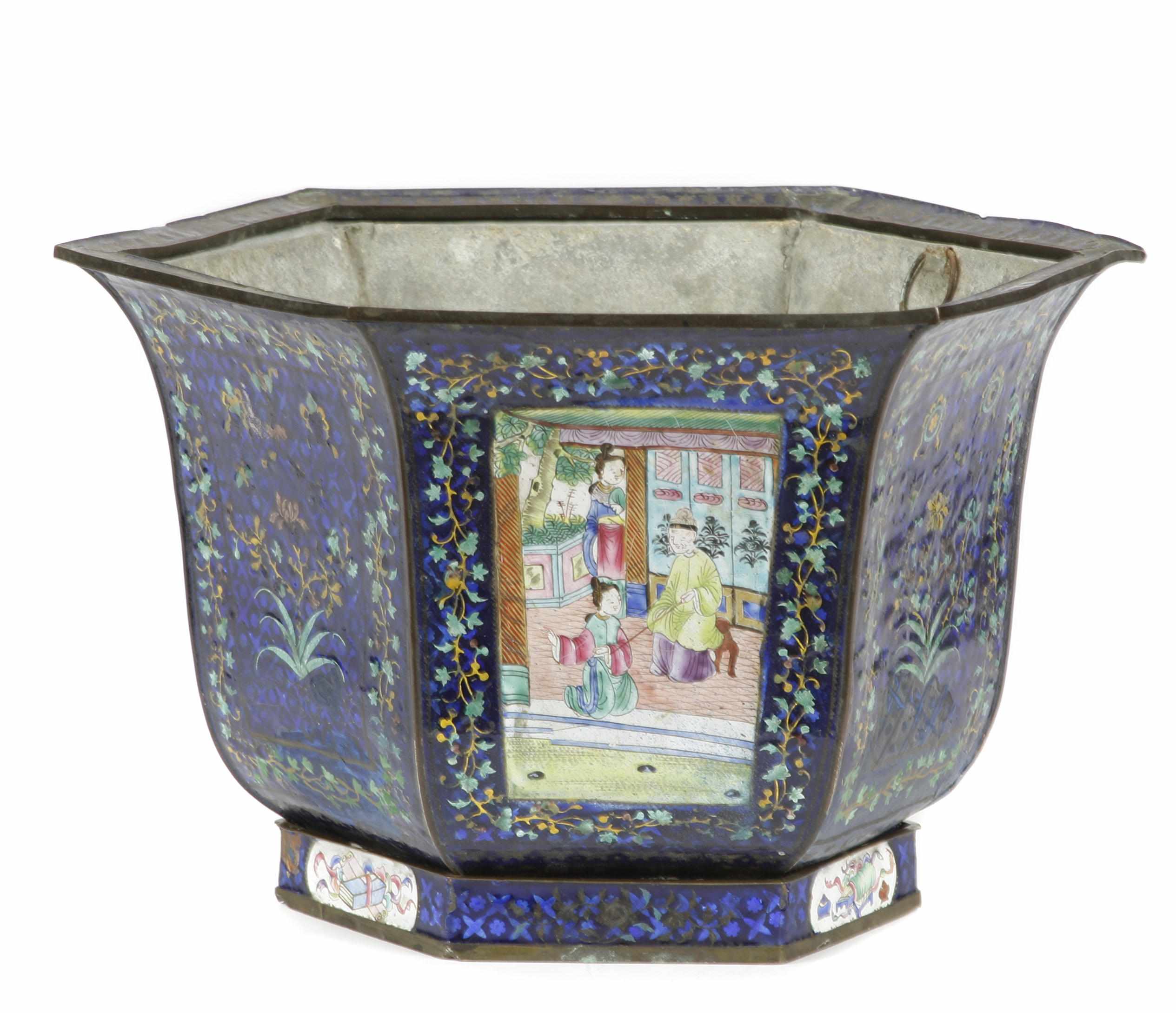 Appraisal: A Chinese enameled jardinire height in diameter in