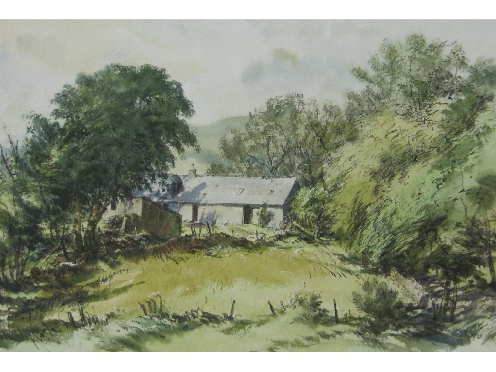 Appraisal: ALEXANDER MACPHERSON RSW VPRSW - Pen and wash 'Arran Scene'