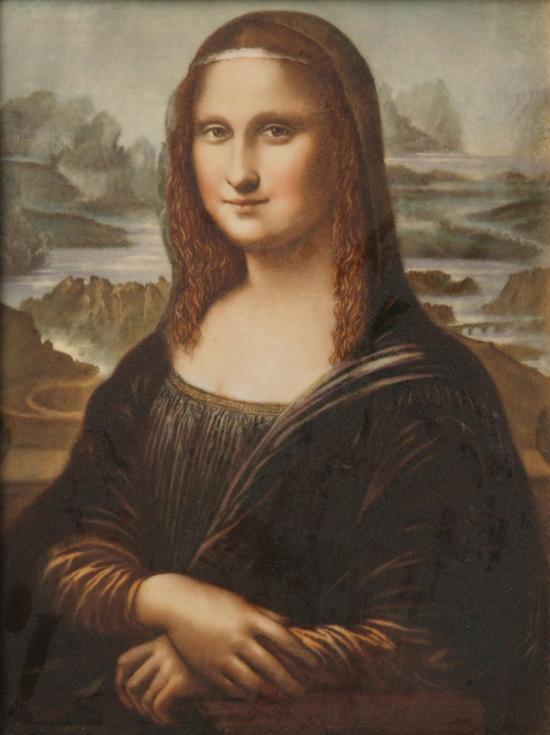 Appraisal: ROSENTHAL HAND PAINTED PORCELAIN PLAQUE OF THE MONA LISA Reverse