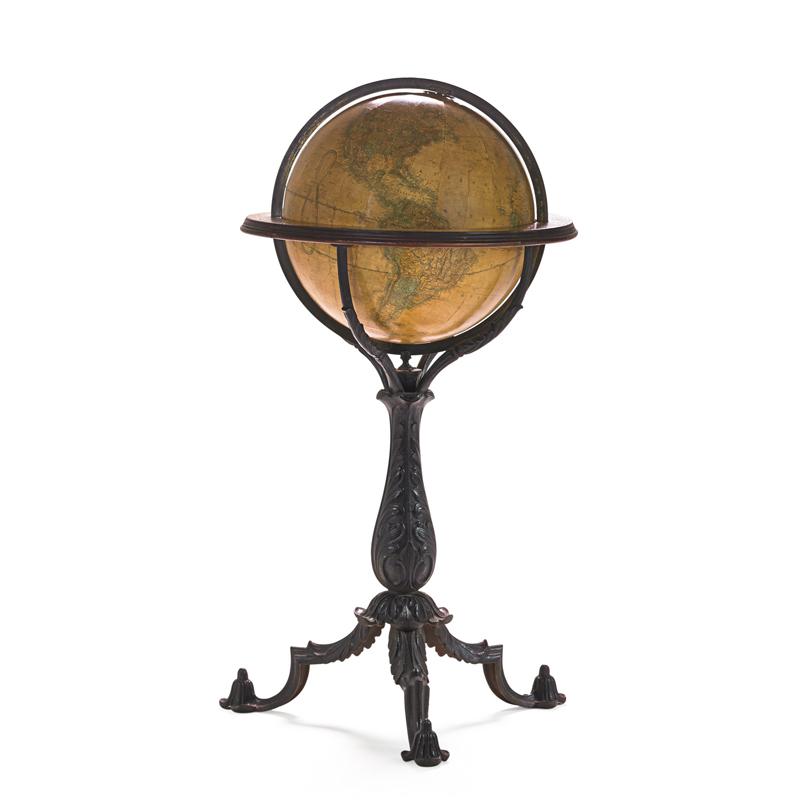 Appraisal: JOSLIN TERRESTIAL GLOBE Hand-colored and engraved globe on a removable