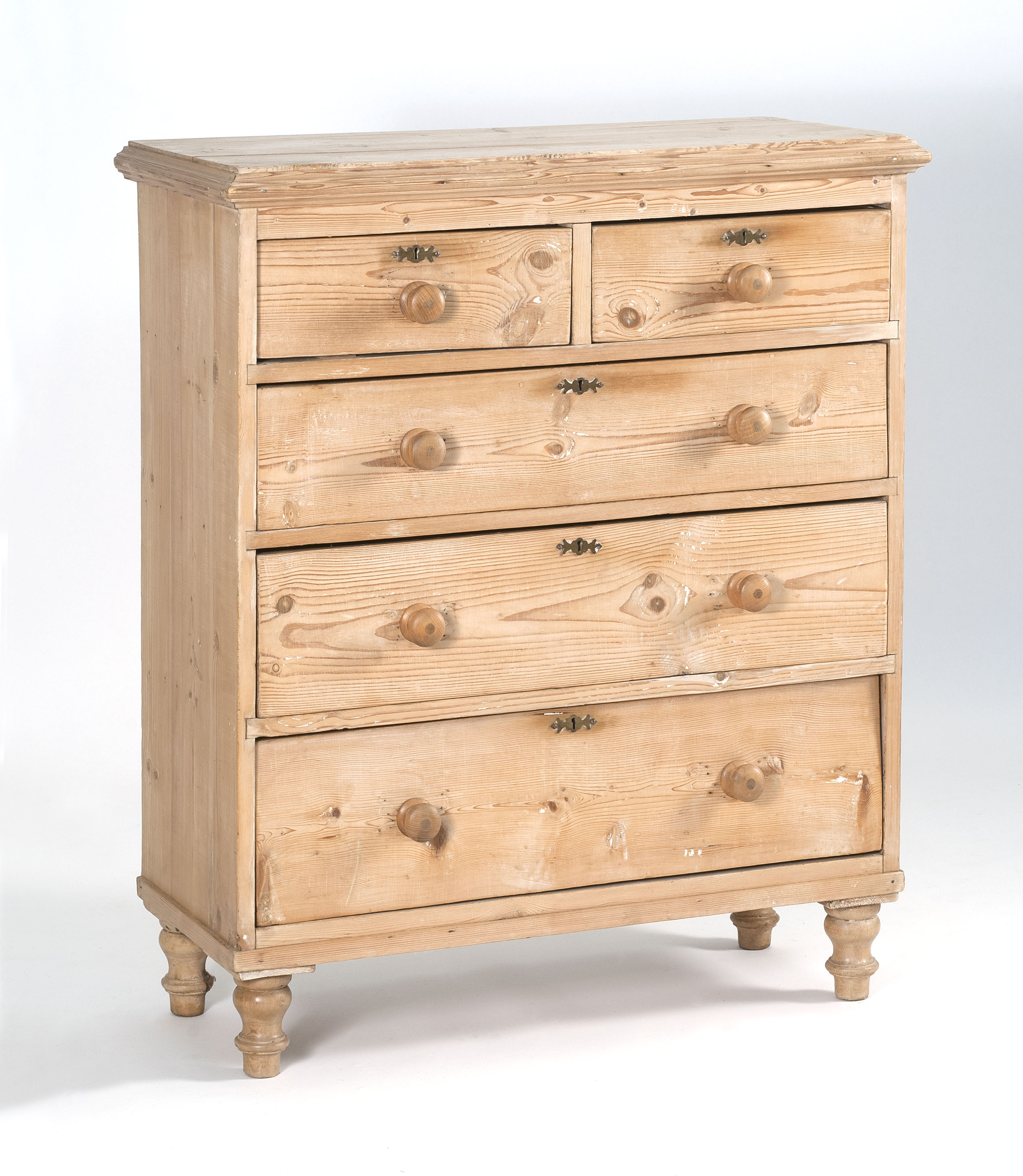 Appraisal: CONTEMPORARY FIVE-DRAWER BUREAU in pine Two drawers over three Pine