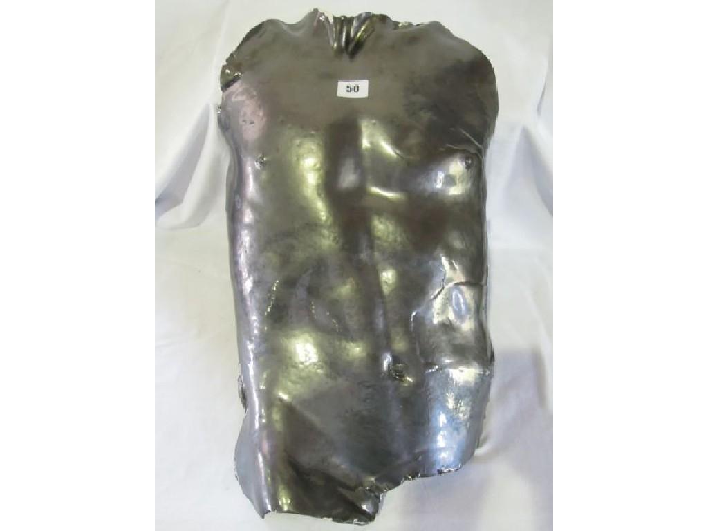 Appraisal: A grey ceramic male torso x cm approx