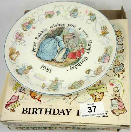 Appraisal: Wedgwood Beatrix Potter Nursery Ware Collector Plates