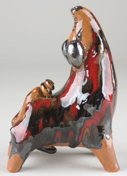 Appraisal: Billy Ray Hussey NC Pottery Boar figural of a boar