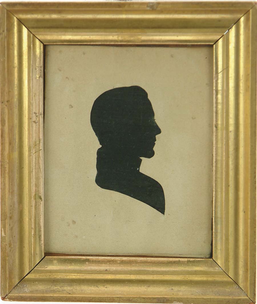 Appraisal: FRAMED HOLLOW CUT SILHOUETTE OF WILLIAM BOYD BOSTON MASS Nice