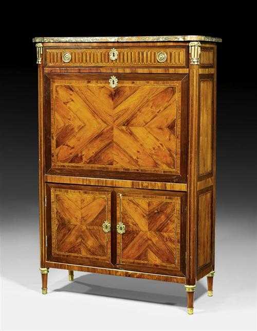 Appraisal: SECRETAIRE A ABATTANT Louis XVI stamped J A GRANDEJAN Jean