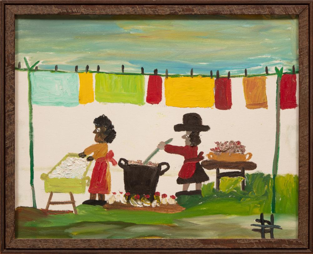 Appraisal: Clementine Hunter American Louisiana - Wash Day oil on canvas