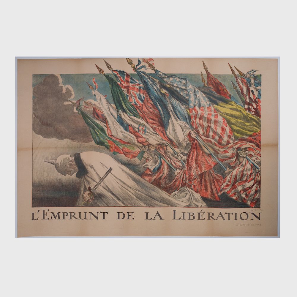 Appraisal: Abel Faivre - L'Empreint de la Lib ration Lithographic poster