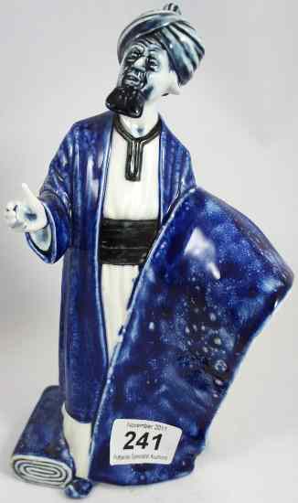 Appraisal: Royal Doulton Figure The Carpet Seller Blue Flambe Colourway HN