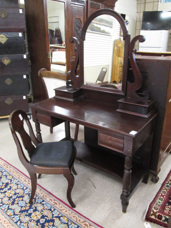 Appraisal: FOUR-PIECE EMPIRE REVIVAL STYLE MAHOGANY BEDROOM FURNITURE SET Grand Rapids